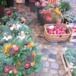 Fruit, greens and cobblestones