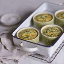 Spinach and Cheddar Custard